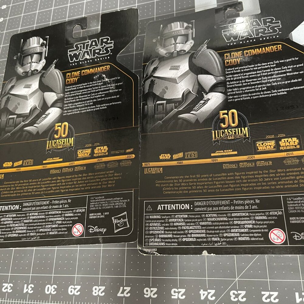 Star Wars The Black Series 50 Lucas Film Clone Commander Cody 2 Pack Lot - NISB - Picture 2 of 2